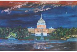 Go night to Capitol Peinture figurative US