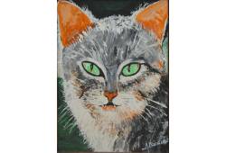 Chat aux oreilles orange