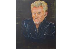 Portrait Johnny Hallyday Star chanson française