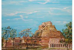 Pyramide du Devin Uxmal Yucatan Mexique